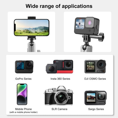 PULUZ Motorcycle Crab Pliers Clip Arm Mount with Mount Adapter & Long Screw (Black) by PULUZ