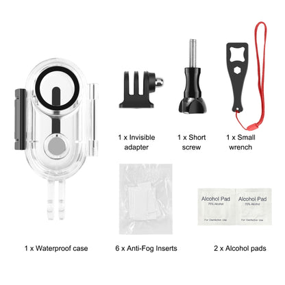 For Insta360 GO 3 / GO 3S PULUZ 40m Underwater Waterproof Housing Case with Base Adapter & Screw (Transparent) by PULUZ