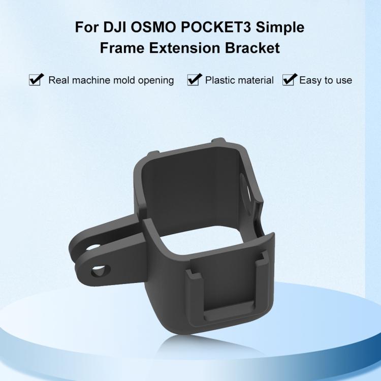 For DJI OSMO Pocket 3 PULUZ Protection Frame Cage Expansion Adapter Bracket (Black) by PULUZ