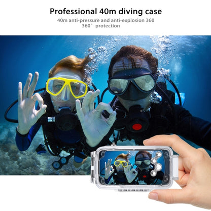 For iPhone X / XS PULUZ 40m/130ft Waterproof Diving Case, Photo Video Taking Underwater Housing Cover(Transparent) - More iPhone Cases by PULUZ | Online Shopping UK | buy2fix