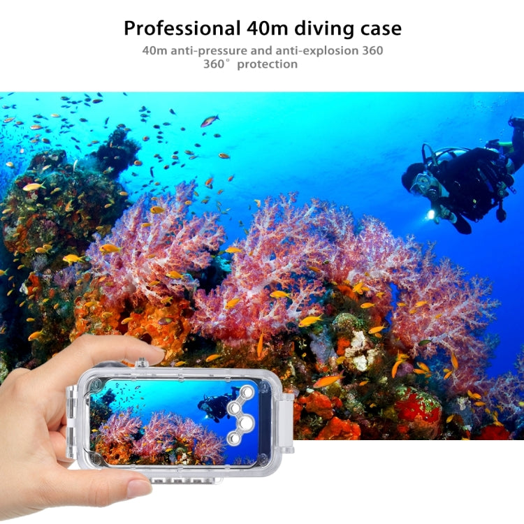 For iPhone XS Max PULUZ 40m/130ft Waterproof Diving Case, Photo Video Taking Underwater Housing Cover(Transparent) - More iPhone Cases by PULUZ | Online Shopping UK | buy2fix