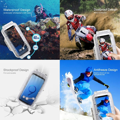 PULUZ 40m/130ft Waterproof Diving Case for Galaxy S9+, Photo Video Taking Underwater Housing Cover, Only Support Android 8.0.0 or below(White) - Galaxy Phone Cases by PULUZ | Online Shopping UK | buy2fix