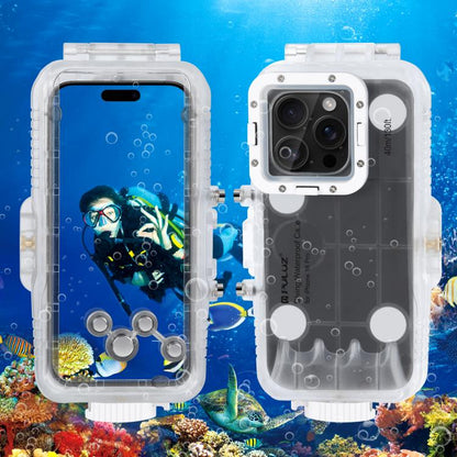 For iPhone 16 Pro PULUZ 40m/130ft Waterproof Diving Case Photo Video Taking Underwater Housing Cover (Transparent) - iPhone 16 Pro Cases by PULUZ | Online Shopping UK | buy2fix