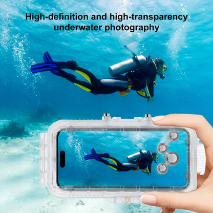 For iPhone 16 Pro PULUZ 40m/130ft Waterproof Diving Case Photo Video Taking Underwater Housing Cover (Transparent) - iPhone 16 Pro Cases by PULUZ | Online Shopping UK | buy2fix
