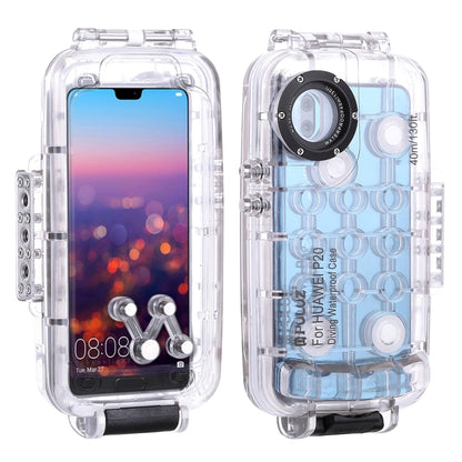 PULUZ PULUZ 40m/130ft Waterproof Diving Case for Huawei P20, Photo Video Taking Underwater Housing Cover(Transparent) - Huawei Cases by PULUZ | Online Shopping UK | buy2fix