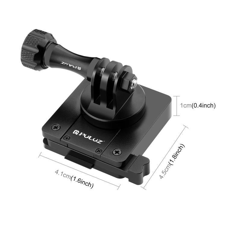 PULUZ Aluminum Quick Release Bracket NVG Helmet Mount for GoPro and Other Action Cameras (Black) by PULUZ