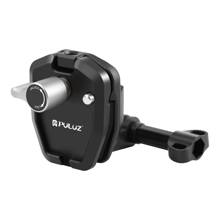 PULUZ Motorcycle Windshield Action Camera Mount Clip for GoPro Hero12 Black / DJI Osmo Action 4 / Insta360 X4 / Ace Pro and Other Action Cameras (Black) by PULUZ
