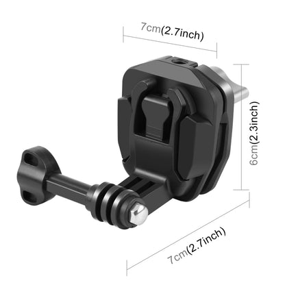 PULUZ Motorcycle Windshield Action Camera Mount Clip for GoPro Hero12 Black / DJI Osmo Action 4 / Insta360 X4 / Ace Pro and Other Action Cameras (Black) by PULUZ