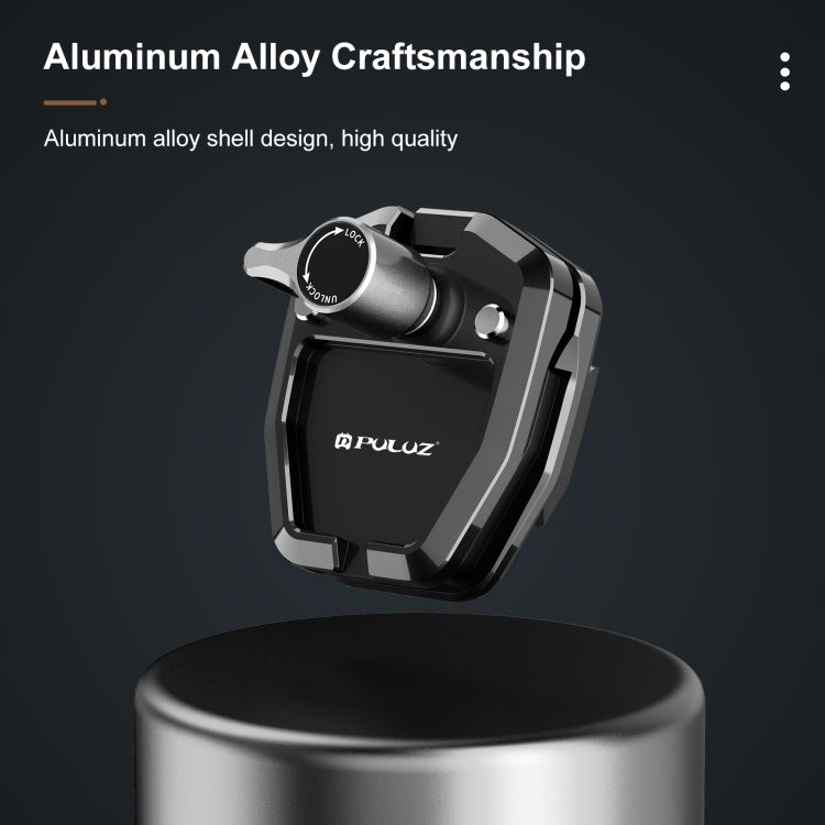 PULUZ Motorcycle Windshield Action Camera Mount Clip for GoPro Hero12 Black / DJI Osmo Action 4 / Insta360 X4 / Ace Pro and Other Action Cameras (Black) by PULUZ