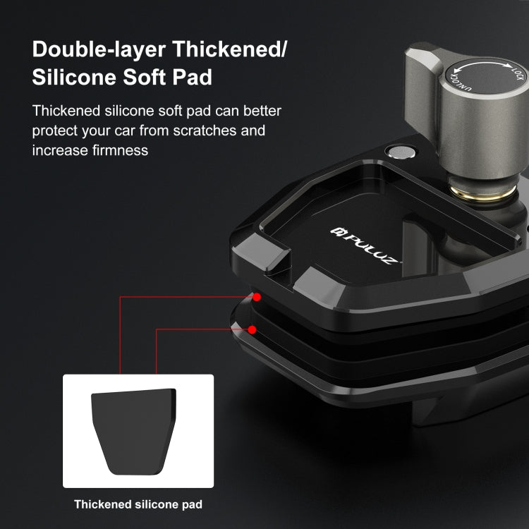 PULUZ Motorcycle Windshield Action Camera Mount Clip for GoPro Hero12 Black / DJI Osmo Action 4 / Insta360 X4 / Ace Pro and Other Action Cameras (Black) by PULUZ