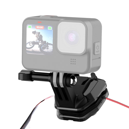 PULUZ Motorcycle Windshield Action Camera Mount Clip for GoPro Hero12 Black / DJI Osmo Action 4 / Insta360 X4 / Ace Pro and Other Action Cameras (Black) by PULUZ