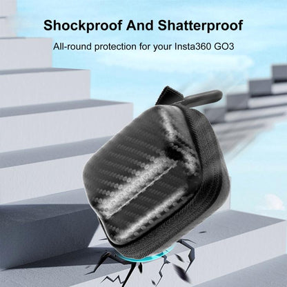 For Insta360 GO 3 / GO 3S PULUZ Mini Body Bag Portable Carbon Fiber EVA Storage Bag (Black) by PULUZ