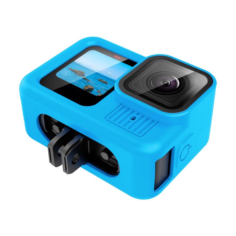 For GoPro HERO13 Black PULUZ Silicone Protective Case Cover with Wrist Strap & Lens Cover (Blue) by PULUZ