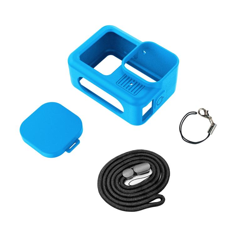 For GoPro HERO13 Black PULUZ Silicone Protective Case Cover with Wrist Strap & Lens Cover (Blue) by PULUZ