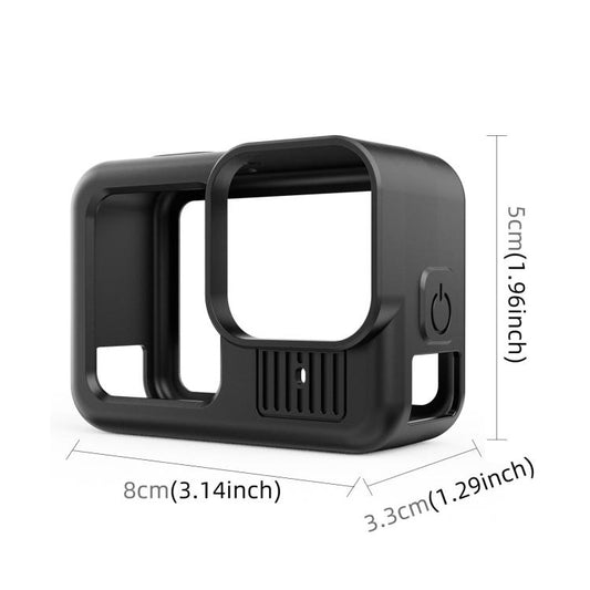 For GoPro HERO13 Black PULUZ Silicone Protective Case Side Interface Cover with Wrist Strap & Lens Cover (Black) by PULUZ