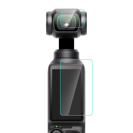 For DJI OSMO Pocket 3 PULUZ 9H 2.5D HD Tempered Glass Lens Protector + Screen Film (Transparent) by PULUZ