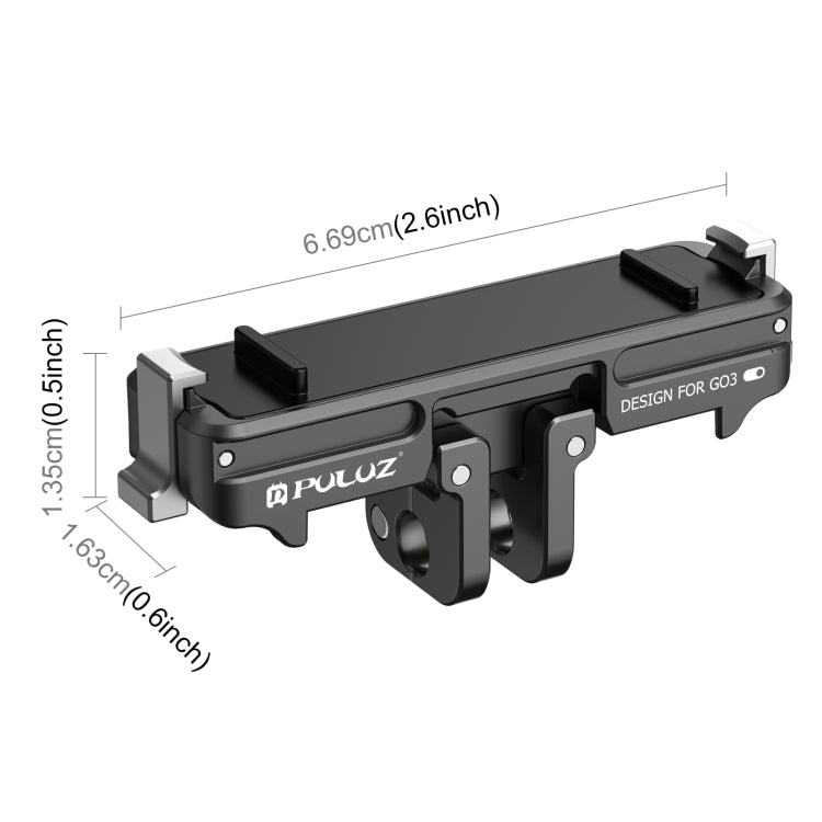 For Insta360 GO3 PULUZ Magnetic ABS Quick Release Base Mount (Black) - Others by PULUZ | Online Shopping UK | buy2fix