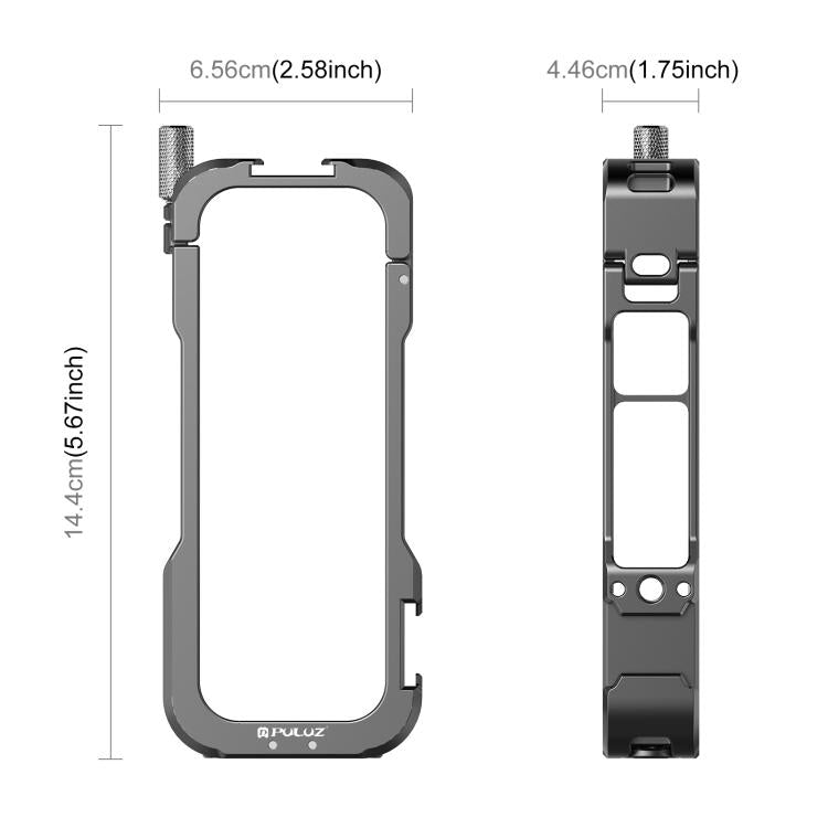 For Insta360 X4 PULUZ Metal Protective Cage Rig Housing Frame with Lens Cover (Black) by PULUZ
