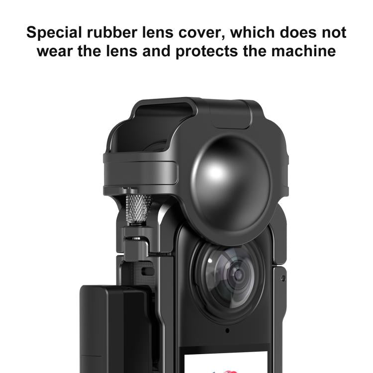 For Insta360 X4 PULUZ Metal Protective Cage Rig Housing Frame with Lens Cover (Black) by PULUZ