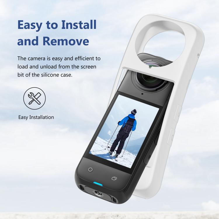 For Insta360 X4 PULUZ Full Body Dust-proof Silicone Protective Case (White) by PULUZ