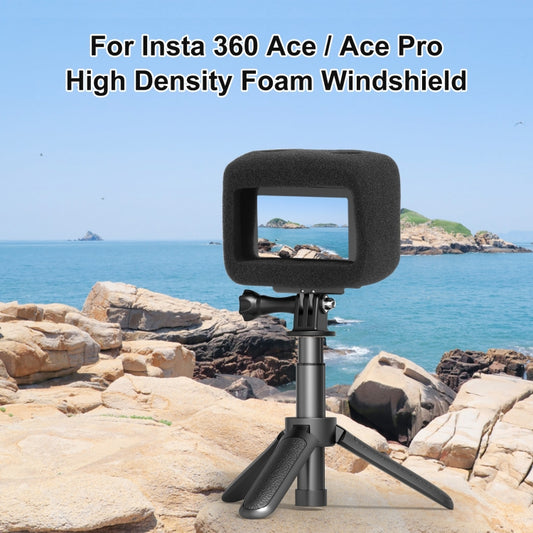For Insta360 Ace Pro / Ace PULUZ High Density Foam Windshield (Black) by PULUZ