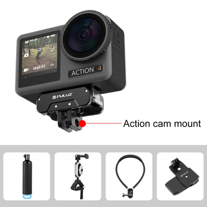 For DJI Osmo Action 5 Pro / 4 / 3 / Osmo 360 PULUZ Magnetic Quick Release Metal Base (Black) by PULUZ