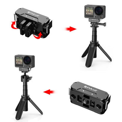 For DJI Osmo Action 5 Pro / 4 / 3 / Osmo 360 PULUZ Magnetic Quick Release Metal Base (Black) by PULUZ