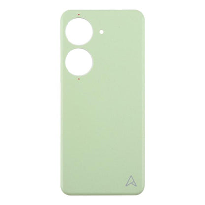 For Asus Zenfone 10 AI2302 Leather Material Battery Back Cover(Green) - Back Cover by buy2fix | Online Shopping UK | buy2fix