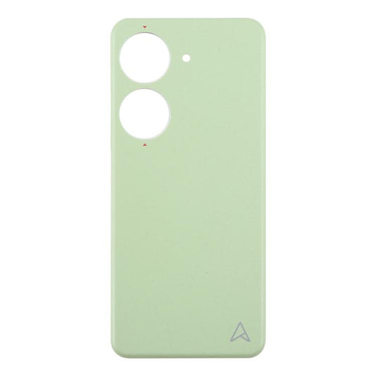 For Asus Zenfone 10 AI2302 Leather Material Battery Back Cover(Green) - Back Cover by buy2fix | Online Shopping UK | buy2fix
