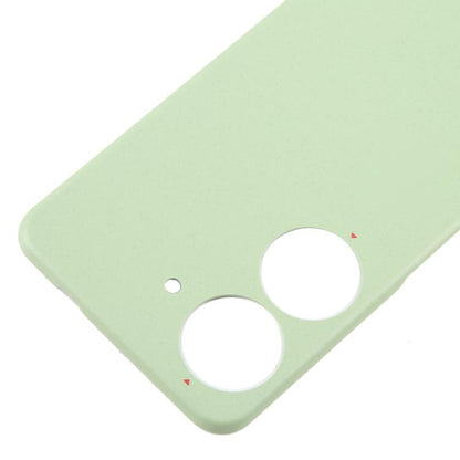 For Asus Zenfone 10 AI2302 Leather Material Battery Back Cover(Green) - Back Cover by buy2fix | Online Shopping UK | buy2fix