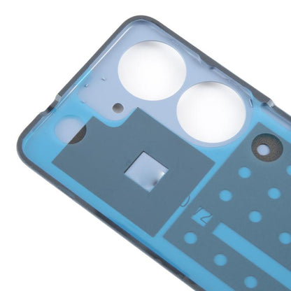 For Asus Zenfone 10 AI2302 Leather Material Battery Back Cover(Blue) - Back Cover by buy2fix | Online Shopping UK | buy2fix