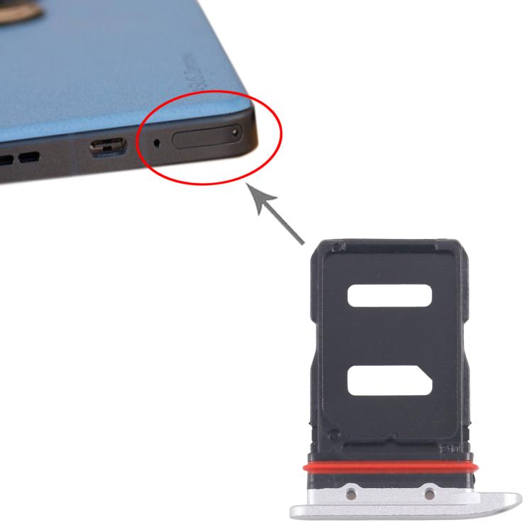 For Asus Zenfone 9 AI2202 SIM Card Tray (Silver) - Card Tray by buy2fix | Online Shopping UK | buy2fix