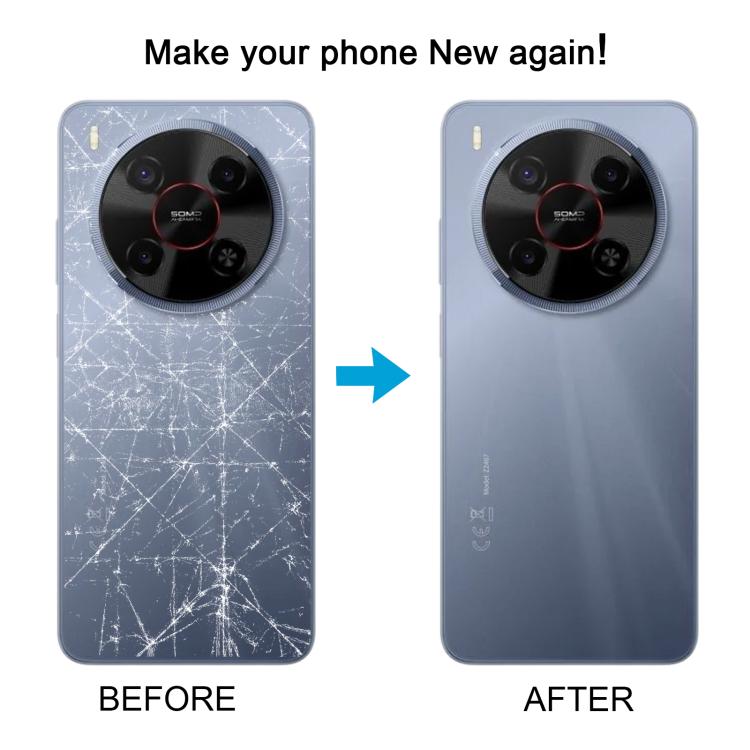 For ZTE Blade V70 Max Plastic Battery Back Cover with Middle Frame / Camera Lens Cover(Purple) - For ZTE by buy2fix | Online Shopping UK | buy2fix