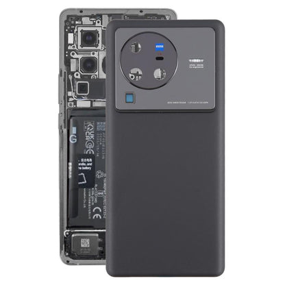 For vivo X80 Pro Battery Back Cover with Camera Lens Cover(Black) - Back Cover by buy2fix | Online Shopping UK | buy2fix