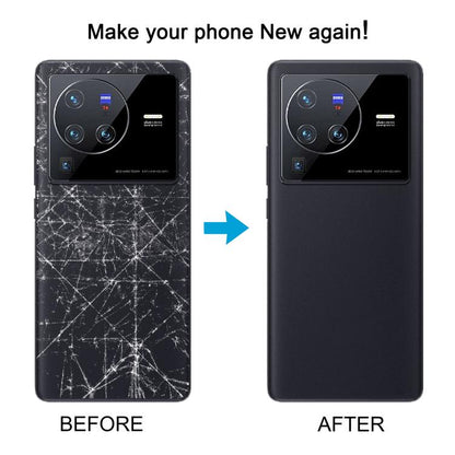 For vivo X80 Pro Battery Back Cover with Camera Lens Cover(Black) - Back Cover by buy2fix | Online Shopping UK | buy2fix