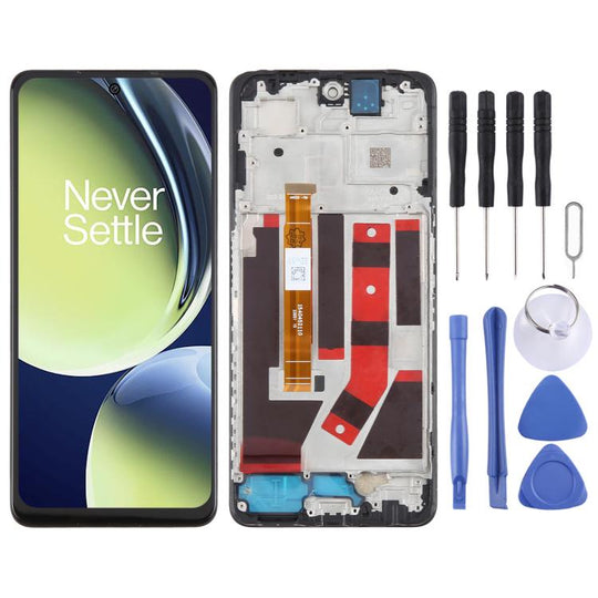 For OnePlus Nord CE 3 Lite CPH2467 2465 LCD Screen Digitizer Full Assembly with Frame (Black)