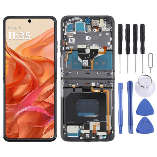 For Motorola Razr 50 Original LCD Screen Digitizer Full Assembly with Frame (Black)