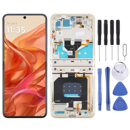 For Motorola Razr 2024 Original LCD Screen Digitizer Full Assembly with Frame (Orange) - LCD Screen by buy2fix | Online Shopping UK | buy2fix