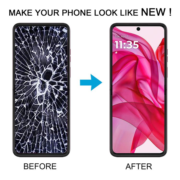 For Motorola Razr+ 2024 Original LCD Screen Digitizer Full Assembly with Frame (Gold) - LCD Screen by buy2fix | Online Shopping UK | buy2fix