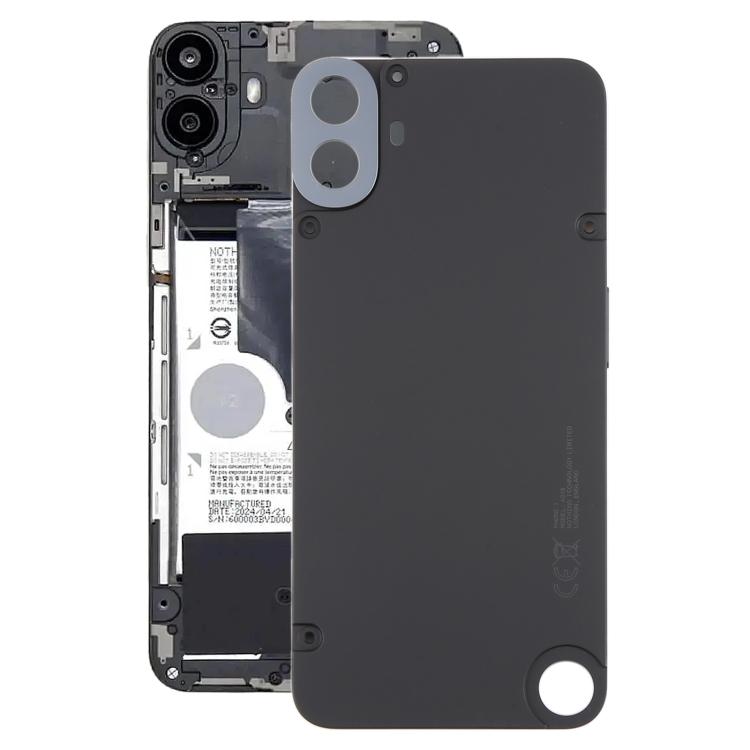 For Nothing CMF Phone 1 Original Back Cover with Camera Lens Cover(Black) - For Nothing by buy2fix | Online Shopping UK | buy2fix