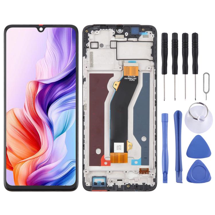 For ZTE Blade V70 Max LCD Screen Digitizer Full Assembly with Frame (Black) - For ZTE by buy2fix | Online Shopping UK | buy2fix