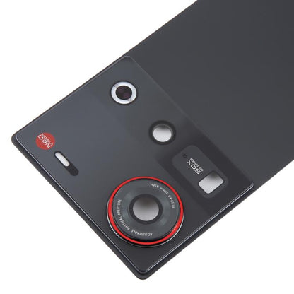For ZTE nubia Z70 Ultra NX733J NX736J Glass Battery Back Cover with Camera Lens Cover(Black) - For ZTE by buy2fix | Online Shopping UK | buy2fix
