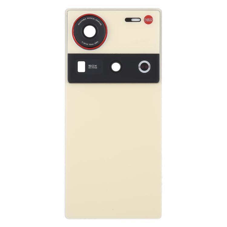 For ZTE nubia Z70 Ultra NX733J NX736J Glass Battery Back Cover with Camera Lens Cover(Gold) - For ZTE by buy2fix | Online Shopping UK | buy2fix