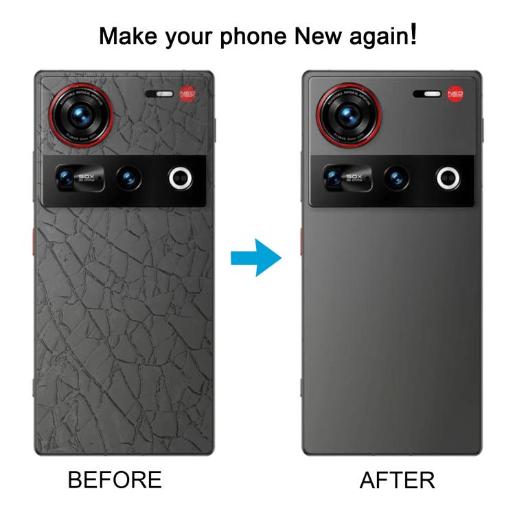 For ZTE nubia Z70 Ultra NX733J NX736J Glass Battery Back Cover with Camera Lens Cover(Blue) - For ZTE by buy2fix | Online Shopping UK | buy2fix