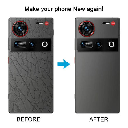 For ZTE nubia Z70 Ultra NX733J NX736J Glass Battery Back Cover with Camera Lens Cover(Black) - For ZTE by buy2fix | Online Shopping UK | buy2fix