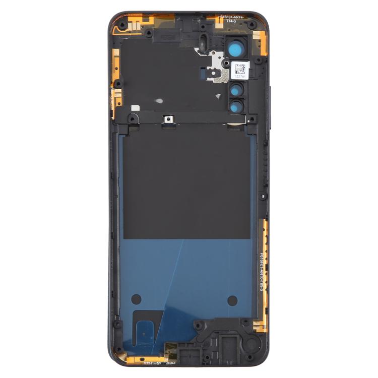 For ZTE Axon 40 Lite Plastic Battery Back Cover with Middle Frame / Camera Lens Cover(Black) - For ZTE by buy2fix | Online Shopping UK | buy2fix