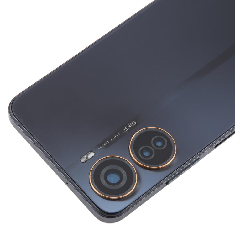 For ZTE Axon 40 Lite Plastic Battery Back Cover with Middle Frame / Camera Lens Cover(Black) - For ZTE by buy2fix | Online Shopping UK | buy2fix