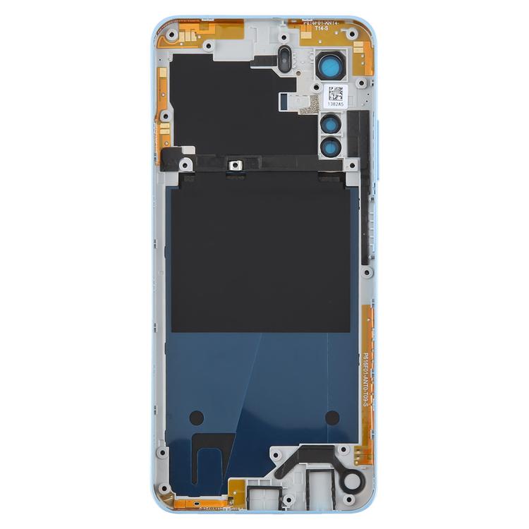 For ZTE Axon 40 Lite Plastic Battery Back Cover with Middle Frame / Camera Lens Cover(Blue) - For ZTE by buy2fix | Online Shopping UK | buy2fix