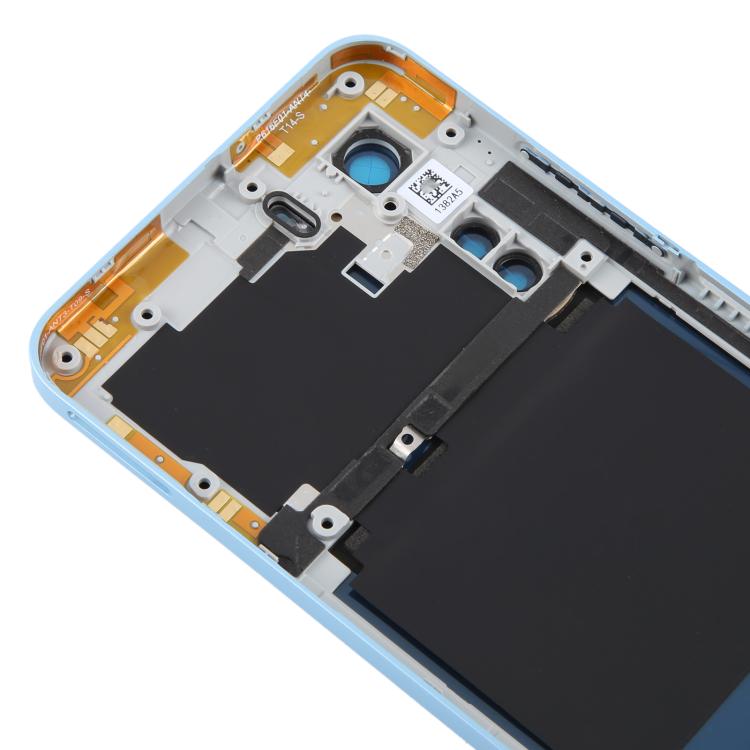 For ZTE Axon 40 Lite Plastic Battery Back Cover with Middle Frame / Camera Lens Cover(Blue) - For ZTE by buy2fix | Online Shopping UK | buy2fix