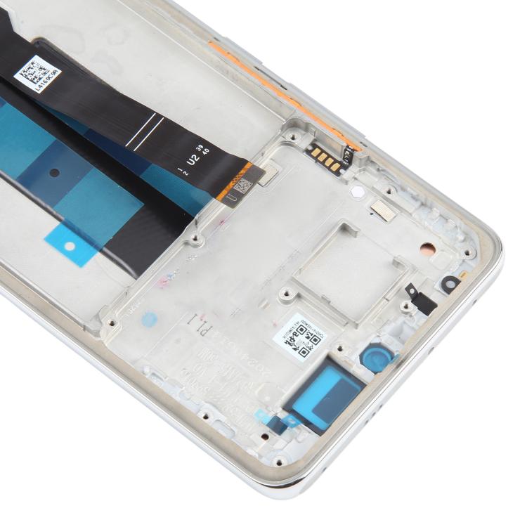 For Xiaomi Poco X7 5G AMOLED Original LCD Screen Digitizer Full Assembly with Frame (Silver) - LCD Screen by buy2fix | Online Shopping UK | buy2fix